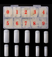 TSZS professionnel 500 pièces/boîte embouts d'ongles artificiels couverture complète ongles conseils acrylique Transparent naturel français demi-couverture conseils