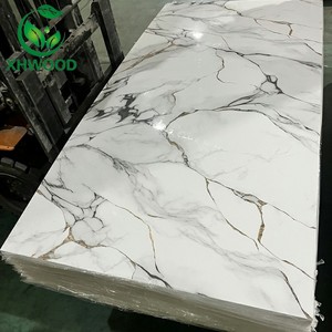 Feuille de marbre <span class=keywords><strong>PVC</strong></span> Lambrin UV au prix de gros feuille de marbre <span class=keywords><strong>PVC</strong></span> très brillante pour décoration murale intérieure - Product Image 6