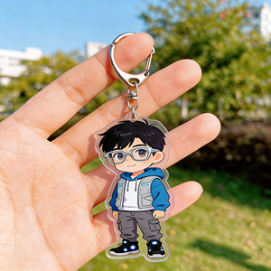 Custom Design Epoxy Resin Cute Shine Acrylic Key Chains Charm Acrylic Printed Gift Make Your Own Logo Acrylic Keychains
