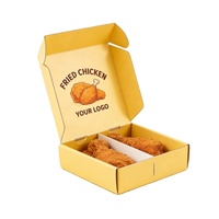 Boîtes d'emballage en carton ondulé personnalisées pour la vente en gros, pour plats à emporter, poulet frit, biscuits, pain cuit, avec séparateur