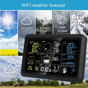 Tuya nhà thông minh thời tiết trạm OLED Kết nối Wifi Android cho nhiệt độ gió tốc độ mưa đo dự báo hướng gió - Product Image 5