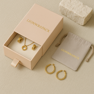 Hộp quà tặng trang sức bằng bìa cứng tái chế tùy chỉnh Lionwrapack có ruy băng, bán buôn, dùng để đóng gói vòng tay, nhẫn - Product Image 3