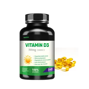 Supplément de santé Vitamine K2 MK7 Softgel matière première végétalienne 5000iu vitamine d3 k2 Capsules