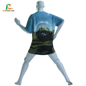Wholesale Quick Dry Men's Short Sleeve T-Shirt Sublimation Printed Tee with Custom Logo Pattern and Size for Sports Daily Wear