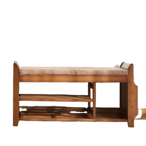 <strong>Shoe</strong> <strong>Storage</strong> <strong>Bench</strong> Solid Wood <strong>Bench</strong> with <strong>Shoe</strong> <strong>Storage</strong> with Soft Cushion for <strong>Hallway</strong> Entryway Living Room - Product Image 1