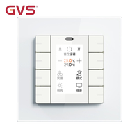 Capteur à bouton-poussoir multifonction KNX 4 voies pour système de contrôle de bâtiment mural sécurisé