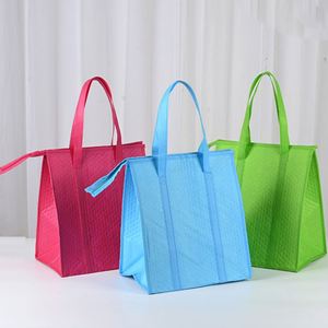 Sac isotherme réutilisable personnalisé en non-tissé pour courses et repas, avec logo, portable, pour livraison de repas, motif lettres - Product Image 4
