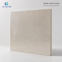Dalle de marbre beige Luca Honed Ottoman pour îlot de cuisine, comptoir, encadrement de cheminée, revêtement de colonne, comptoir de réception, banc