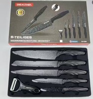 Ensemble de 6 couteaux en acier inoxydable, couteau de chef pour restaurants, pour cadeau, logo personnalisé, Messersatz