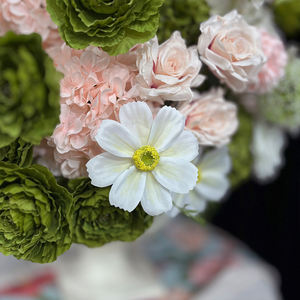 Promesse prix usine vente en gros artificielle rose et vert fleur boule Rose Bouquet centres de table pour la décoration de mariage - Product Image 4