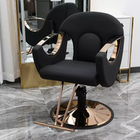 Fauteuil de Barbier Professionnel pour Salon de Coiffure – Chaise Inversée pour Permanente et Coloration, Tabouret de Coiffage