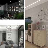 Matériau mural léger et imperméable en ciment modifié et fibres tissées pour hôtels, halls et espaces résidentiels au design moderne - Marque Premium