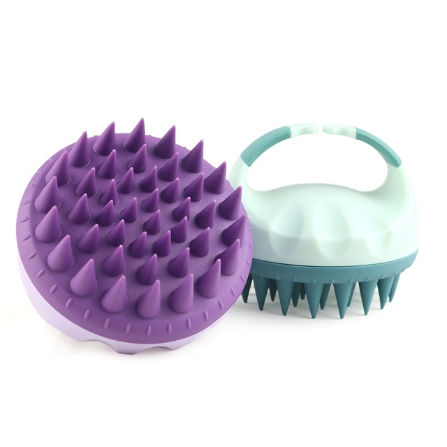 Manual Hair Washing Brush with Soft Silicone Bristles Hair Scalp Massager Shampoo Brush Shower Scalp Brush