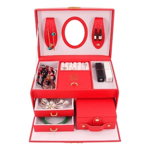 <b>Big</b> Jewellery Handle Shipping <b>Box</b> Cases For <b>Jewelry</b> Storage <b>Jewelry</b> Case Leather <b>Jewelry</b> Packaging Case - Product Image 1