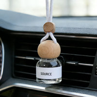 Diffuseur de parfum pour voiture suspendu, flacon vide en verre transparent rechargeable de 10 ml