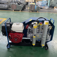 Compresseur d'air électrique portable à haute pression pour la plongée sous-marine, 220v/380v, quatre cylindres, 100L/min, 4500psi, 300bar