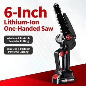 Mini motosierra con cadena de acero con alto contenido de carbono de 15 cm para sierra eléctrica manual de uso en jardín - Product Image 4