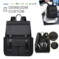 Sac à dos d'affaires élégant avec logo personnalisé, pliable, imperméable, port USB, doublure polyester, fermeture éclair, prix réduit pour le bureau