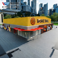 Cancha de Baloncesto de Acero con Panel Térmico Avanzado, Alta Eficiencia Energética, Arena Deportiva