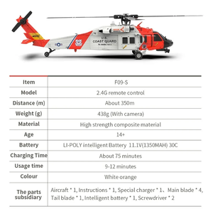 Hélicoptère télécommandé <span class=keywords><strong>Uh60</strong></span> Black Hawk Yuxiang F09-S Intelligent Gps Anti-Flying Positioning Retour automatique Cadeau de vacances - Product Image 4