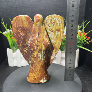 Ángel de Cristal Natural <span class=keywords><strong>Reiki</strong></span> al por Mayor a Precio de Fábrica, Ángel de Piedra Van Gogh para Regalo - Product Image 5