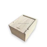 Boîte de rangement en bois de balsa et de paulownia non finie avec couvercle coulissant pour la présentation de parfums, support de bouteille en verre, étui de présentation pour cadeaux