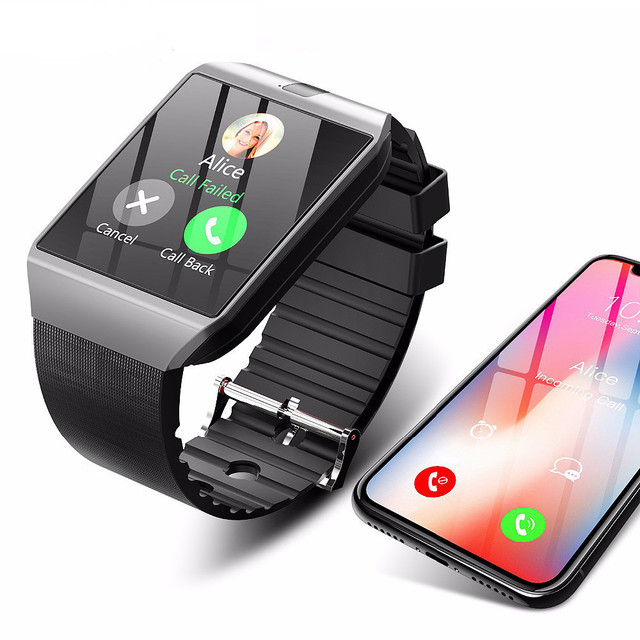 Hot Selling DZ09 Sport Smart Watch with Camera SIM Card Touchscreen up to 4 Days Battery Life Rubber Band