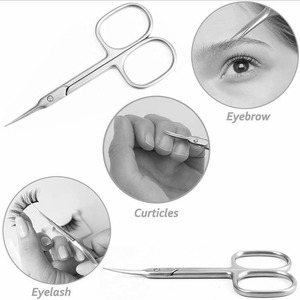 Ciseaux à ongles en acier inoxydable, lame courbée, ciseaux à cuticules à trou carré, outil antirouille - Product Image 4