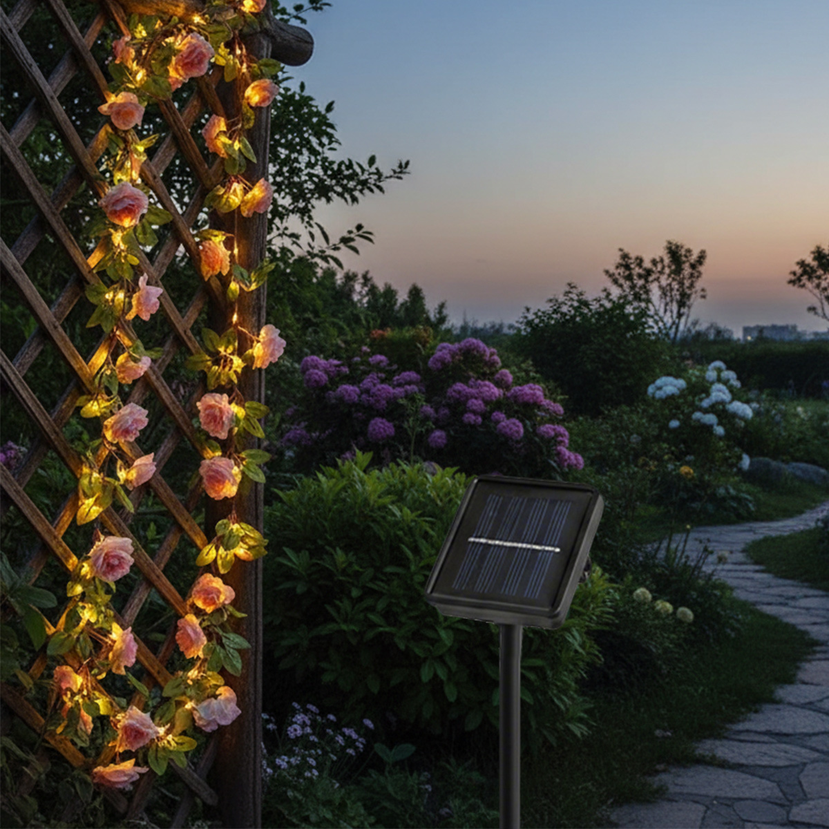 Hot Sale IP65 Silicon Luz Solar De Jardin Solar Garden Light Lamparas Solares for Terraza, Camino and Exteriores with CE.