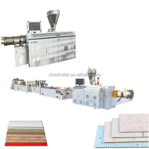 Máquina de fabricación de paneles de techo de cubierta de PVC de plástico, perfil de PVC/línea de producción de paneles de pared/máquinas extrusoras