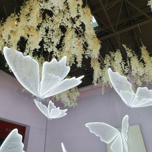 Wholesale Supplies LED Butterflies Lighting Road Lead Walkway Ceiling Lamp for Wedding Party <strong>Background</strong> Store Display Decoration - Product Image 2