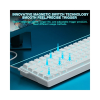 Teclado para Juegos Aula Win60 He con Activación Ajustable, Baja Latencia, 61 Teclas, USB C, Teclas PBT para Jugadores de Esports