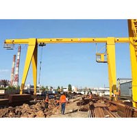 Grue portique mobile à poutre simple de 4 tonnes, portée 30 m, sur pneus en caoutchouc, pour matériaux en aluminium et en acier (5 tonnes, 10 tonnes, 20 tonnes)