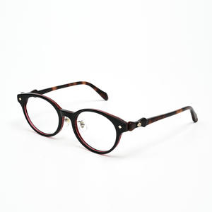 Montature per occhiali da donna Little Saturn, con aste a farfalla, in acetato stile Mid-Century, occhiali leggeri a forma di barca, montatura grande, retrò - Product Image 1
