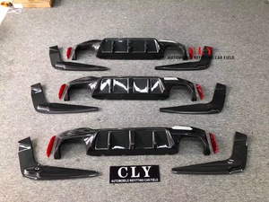 Nouveau diffuseur arrière en fibre de carbone véritable pour BMW Série 5 G30 G38 2018 2019 2020, lèvre arrière 3D modifiée <span class=keywords><strong>YOUKISS</strong></span> - Product Image 2