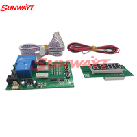 SUNWAYT Carte de contrôle temporisée PCB 12V en plastique, à monnayeur, JY-15B, verte, 4 chiffres, pour machines de lavage, distributeurs automatiques et jeux d'arcade