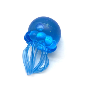 Glitter Ocean Jellyfish Shape Flexible Stretch Squeeze Sensory Toy Soft Stretchy Hand Stress Relief Plaything <b>Squishy</b> Toys - Product Image 6