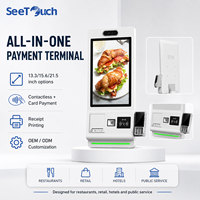 Kiosque de commande et de paiement en libre-service avec écran tactile de 23,8 pouces, machine de paiement automatique, kiosques numériques avec imprimante