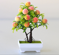 Maison Mini Fruit Simulation Artificielle Bonsaï Plante Verte Intérieur Décoratif En Pot Paysage Fruit Fleur Verdure