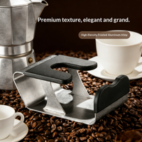 Tasseur à café réutilisable en acier inoxydable, écologique, avec poignée antidérapante, design moderne, support pour porte-filtre à café