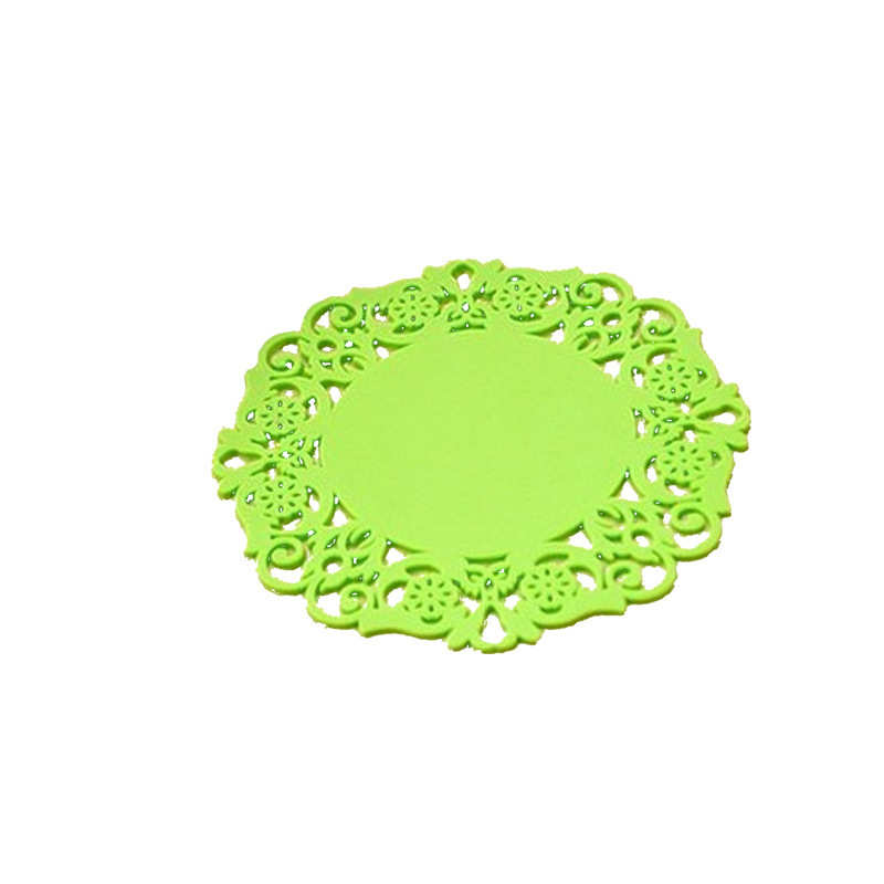 Heißer Verkauf Spitze Blume hohle Deckchen Silikon matte Untersetzer Couch tisch Tasse Matten Pad Tischset Küchen zubehör