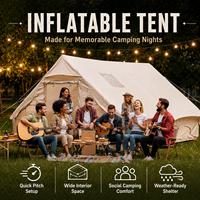 Carpa Inflable de Alta Calidad, Impermeable y Ligera, para 2-4 Personas, Carpa de Techo para Picnic
