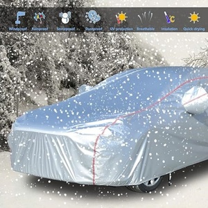 Housse de voiture durable en taffetas 210T, anti-moisissure, protection contre la pluie et la neige, housse de voiture pour toutes les saisons - Product Image 6