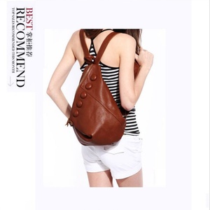 Boshiho Customized RFID Protected Zipper Crossbody Shoulder Bag Backpack Women Leather <b>Chest</b> Bag Handbag - Product Image 6