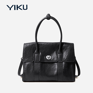 Bolso de Mano Personalizable YIKU de Cuero Genuino para Mujer, Bolso de Piel de Vaca de Primera Capa con Asas y Correa de Hombro Ajustable - Product Image 1