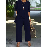Ensemble assorti 3 pièces grande taille pour femme - Tenue décontractée tendance printemps-automne amincissante et anti-âge - Survêtement best-seller 2026 Nouveauté