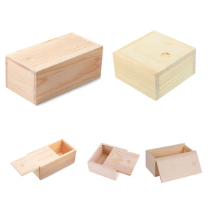 Custom Slid Pine Wood Jewelry Box Wooden Storage Box Small Wooden Boxes for Gift