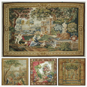 Tùy chỉnh quá khổ lớn <span class=keywords><strong>handmade</strong></span> len pháp <span class=keywords><strong>AUBUSSON</strong></span> tấm thảm của Ý Phục Hưng cổ điển treo cho tường trang trí - Product Image 6