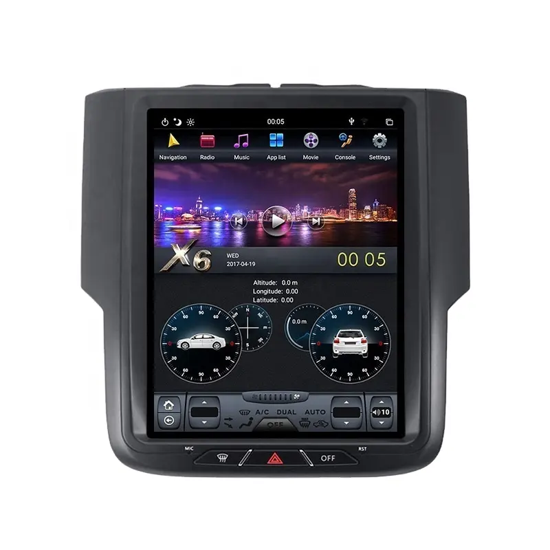 PX6 Vertical Screen Car Multimedia Player Radio GPS Navigation for Dodge Ram 1500 2011-2017 Carplay DSP Voice Control