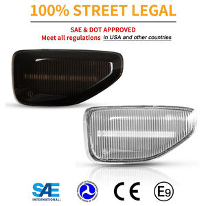 2 LED luce per <span class=keywords><strong>Dacia</strong></span> Logan II <span class=keywords><strong>Sandero</strong></span> II 2012 <span class=keywords><strong>Duster</strong></span> 2018 LED Dynamic Side Marker indicatore di direzione luce indicatore di direzione indicatore di luce ripetitore lampada - Product Image 4